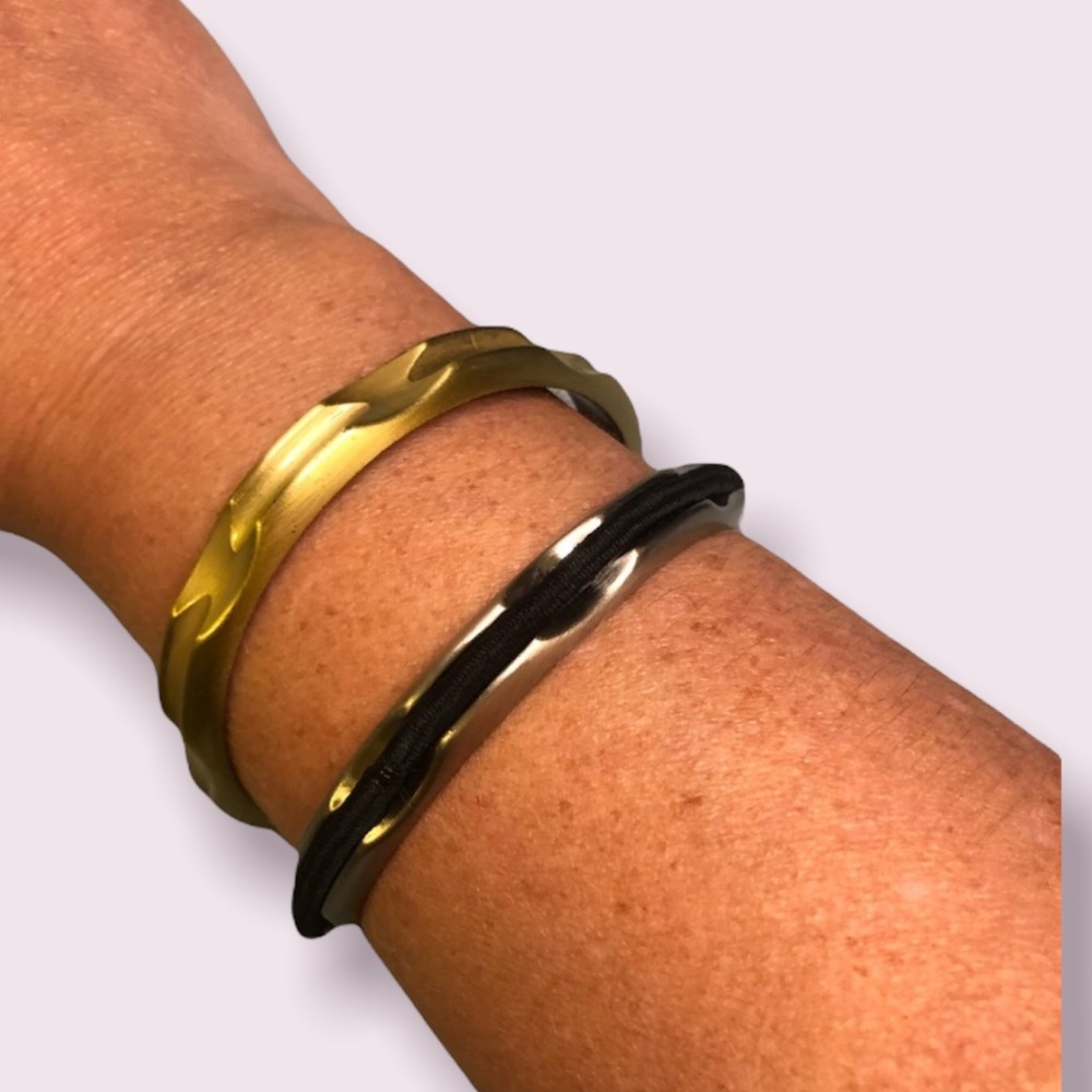 Gold Bangle Bracelet for Hair Tie